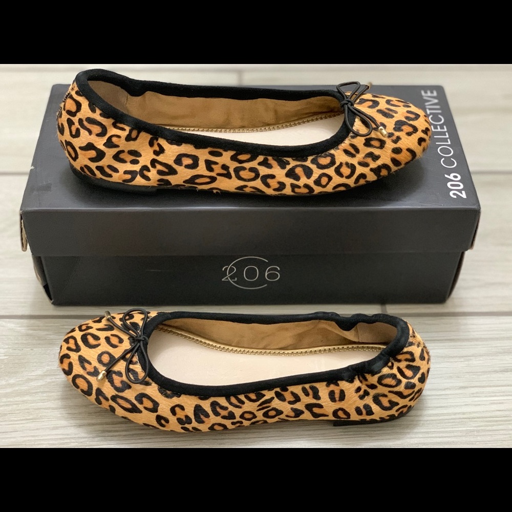 206 Collective Animal Leopard Print Ballet Flats